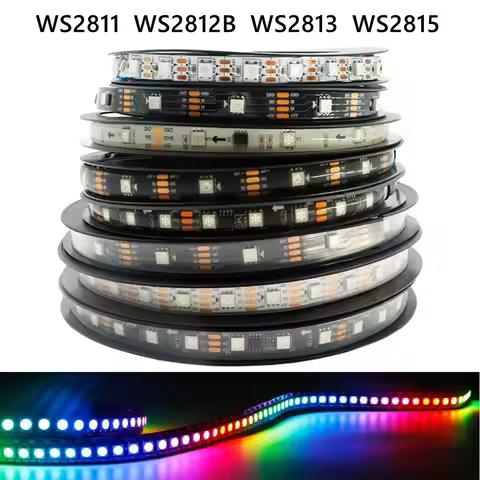 WS2811 WS2812B WS2813 WS2815 5050RGB LED strip light 30/60/144 LED/m independent addressing intellig
