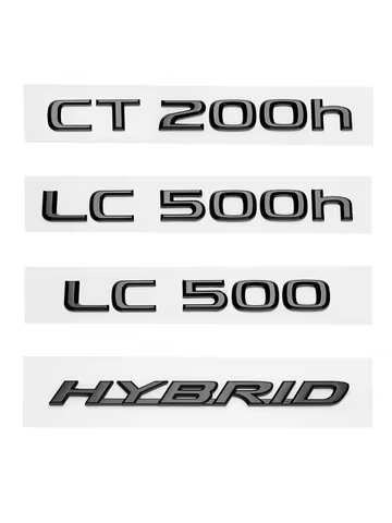Glossy Black ABS Letters Number CT200h LC500 LC500h HYBRID Car Rear Trunk Logo Badge Emblem For CT L