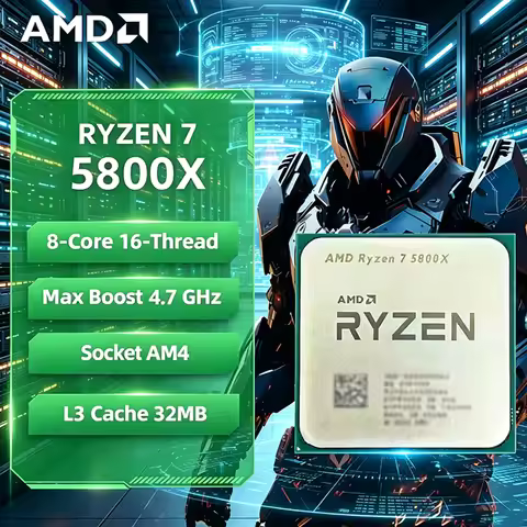 AMD Ryzen 7 5800X AMD R7 5800X CPU 8-Core 16-Thread 3.8GHz Unlocked Desktop Processor Socket AM4 Gam
