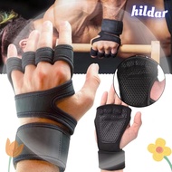 HILDAR 1 Pair Training Sport Gloves, Wrist Palm Protector Non-slip Training Wristband,  Body Buildin
