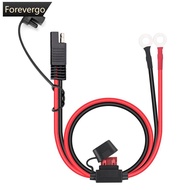FOREVERGO Motorcycle Quick Release SAE Cable With Fuse Terminal O Connector Battery Charger Extensio