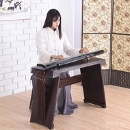 Chinese Style Desk for Guoxue and Zither Antique Table and Stool Calligraphy Table Guqin Burnt Paulo