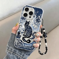 Luxury Cute Cat Flower Vortex pattern With Chain Case For POCO F8 Ultra M7 F7 X8 PRO MAX M6 X6 X5 X3
