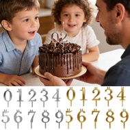 Birthday Cake Candle Holders Set 0-9 Number Birthday Cake Topper Decorations Metal Number Candle Hol