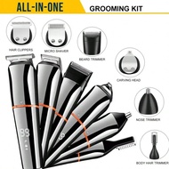 ชุดช่างทำผมอาชีพ Kemei KM-5898 11-In-1 เครื่องตัดผมชาร์จไฟได้ด้วย USB สำหรับผู้ชาย กันน้ำระดับ IPX6