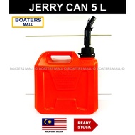 Jerry can 5 L Portable Fuel Tank Red Gas Cans Spare Petrol Plastic Tanks Mount Motorcycle Jerry Can 