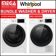 WHIRLPOOL BUNDLE: FWMD10512GW 10.5KG WASHER &amp; HWMB9002GW 9KG DRYER