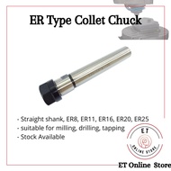 ER Type Straight Shank Collet Chuck, ER8, ER11, ER16, ER20, ER25, ER32