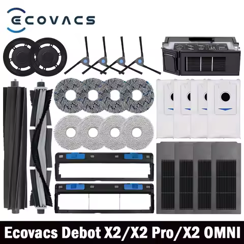 Ecovacs Deebot X2 Omni / X2 Pro / X2 Robot Vacuum Accessories Roller Main Side Brush Hepa Filter Mop