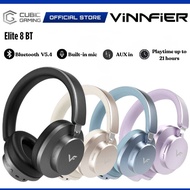VINNFIER ELITE 8 BT WIRELESS HEADPHONES BLUETOOTH 54 40MM BASS AUX MODE BUILT IN MIC UP TO 21H PLAYT