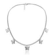 K61 Women's Necklace 5 Butterfly Silver Trendy Trendy Trendy Nice Necklace Real Picture