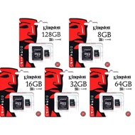 Kingston เมมโมรี่การ์ด 32/64/128GB SDHC/SDXC Class 10 UHS-I Micro SD Card with Adapter