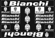 Bicycle Replacement Decal Set Adhesive Vinyl Sticker Compatible for Bianchi Frames White (Glossy)
