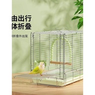 Luxury Grey Parrot Dedicated Out Cage 304 Stainless Steel Parrot Cage Portable Cage Takeaway Bird Ca