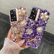 Bling Glitter Phone Case Oppo A78 5G A77s A17 A17K A57 2022 A78 5G A96 A76 A95 Shiny Casing A55 A95 A74 5G A54 Phone Case 3D Rhinestone Pearl Honey Glitter Shiny Phone Case