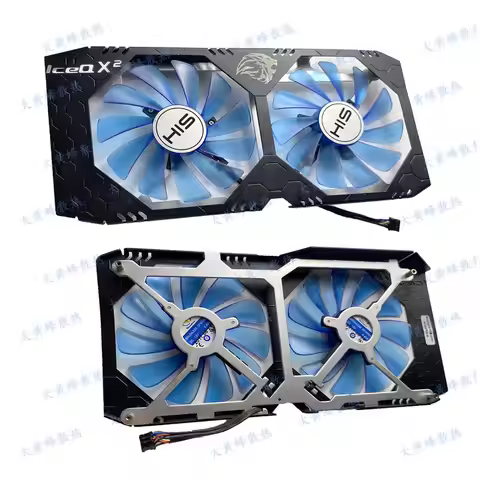 Orignal Frame Shell Fans for HIS RX580 RX590 4GB IceQX2 OC Video Card