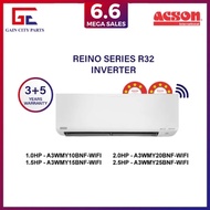 【5 Star Energy Saving】Acson Air Conditioner Reino Series R32 Inverter (4 & 5 Star) Built-In Wifi