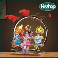 display rack with a light,wood display rack