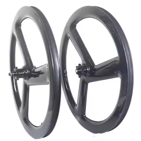 Tri Spoke 20 Inch Bicycle 451 Carbon Wheelset BMX Folding Bike Wheels Disc Brake Clincher 9 10 11 Sp