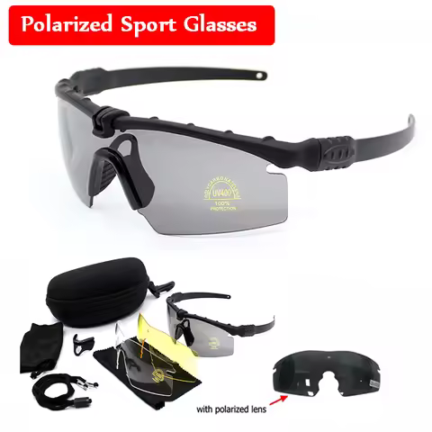 Military Tactical Hunting Airgun Safety Protective Glasses UV Resistant Men's Outdoor Cycling Mounta