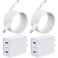 Pengecas Super Pantas 25W Samsung S26 untuk Galaxy A35 5G, Palam Pengecas Dual USB C Blok Pengecasan