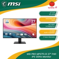 MSI PRO MP275 E2 27" IPS FHD Monitor - 120Hz/1ms MPRT/1x HDMI/1x DP/1x VGA
