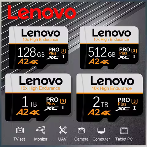 Lenovo 2TB SD Memory Card 1TB 512GB 256GB A2 U3 4K Micro TF SD Card 128GB High Speed MLC TF Card For