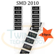Resistor SMD 2010 6.2ohm,6.8ohm,620ohm,680ohm,6.2Kohm,6.8Kohm,62Kohm,68Kohm,620Kohm,680Kohm 5% 10 pc