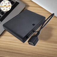 PeaceShells 1Pcs USB Mini Power Supply Battery Box With Cover And Switch 6 X AA USB Battery Box For 