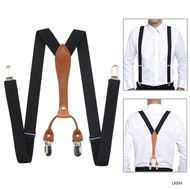 LK8M-Camel Colored 2.5cm Adult 4-pack Elastic Suspender Belt For Both Men And Women, Elastic Shoulde