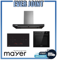 Mayer MMIHB752CS [75cm] 2 Zone Hybrid Hob with Slider + Mayer MMBCH900I [90cm] Chimney Cooker Hood + Mayer MMDO8R [60cm] Built-in Oven with Smoke Ventilation System Bundle Deal