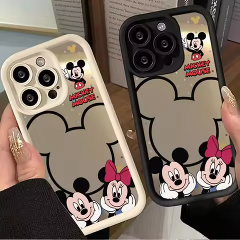 Mickey Minnie Make Up Mirror Phone Case For Huawei Magic 6 7 8 PRO 7 Lite P30 P40 P50 Pro Mate 20 30