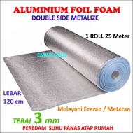 LEBAR 120 cm Aluminium Foil Atap Double | Thermal Foam Metalizing Foil