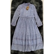 Blue Lace Dress Size S Label Lady Ribbon