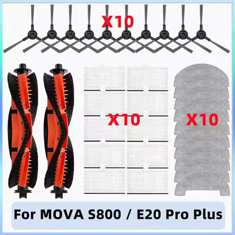 Fit For MOVA S800, E20, E20 Pro, E20 Pro Plus / Trouver E20, E20 Pro, E20 Plus Main Roller Side Brus
