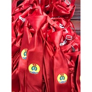 Bright red tie for Trade Union, Youth Union, and Youth Union