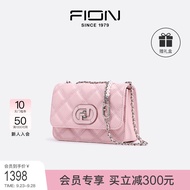 Fion/Fion Fion Flower Window Leather Small Square Bag 2022 New Style Female Bag Fashion Light Luxury