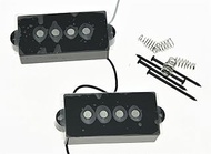 KAISH Black Alnico 5 Vintage Sound Precision Bass Pickups for 4 String P Bass Guitar