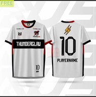 THUNDERCLAW Football Team Jersey White, Team Jersey, Football Team Jersey with Player Number, Men's 
