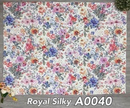 Kain Royal Silky Motif Bunga Per 05m Rayon Royal Silky JJ A0040 Rayon Royal Silky Premium