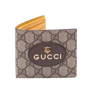 [GUCCI GUCCI] Neo GG Supreme Tiger Head Canvas Presbyopic Wallet Card Holder Short Clip Beige Ebony 