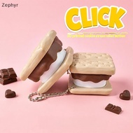 Zephyr 3D Printed Smore Cookie Fidget Clier Keychain Portable Cute Stress Relief Charm Pendant for B