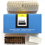 Simple Shine. Suede Shoe Cleaner - Premium Suede Brush Nubuck Cleaner Crepe Brush and Suede Eraser S