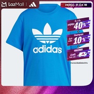 adidas Lifestyle Adicolor Trefoil Boxy Tee Women Blue IN8435