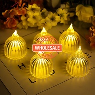 [Wholesale] Romantic LED Transparent Crystal Candles Night Light / Battery Power Flameless Candle Lantern Light / Xmas Wedding Party Decor / Creative Electronic Candles Tea Lamps