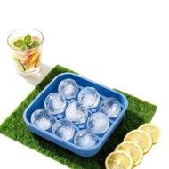 Silicone Soccer Ice Cube Tray with Lid, 9-Cavity 3D Soccer Ball Ice Cube Mold, Large Round Ice Ball 