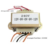 Autogate Transformer 12V 9V 0 9V 12V Input AC240V