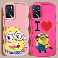 MERAH KL37 minions Casing for OPPO A16 A55 A54S A16S A55S A54 5G Case Pink
