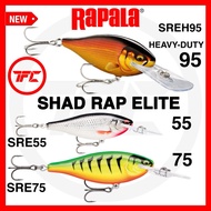 RAPALA Shad Rap Elite 55 75 95 SRE55 SRE75 SREH95 Heavy-Duty Lure Bait Crankbait 5.5cm 7.5cm 9.5cm D