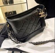 全新晶片款 Chanel Gabrielle hobo bag small size (black) 黑色流浪包
